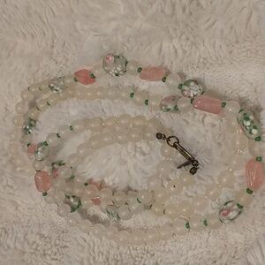 Miriam Haskell pale pink necklace